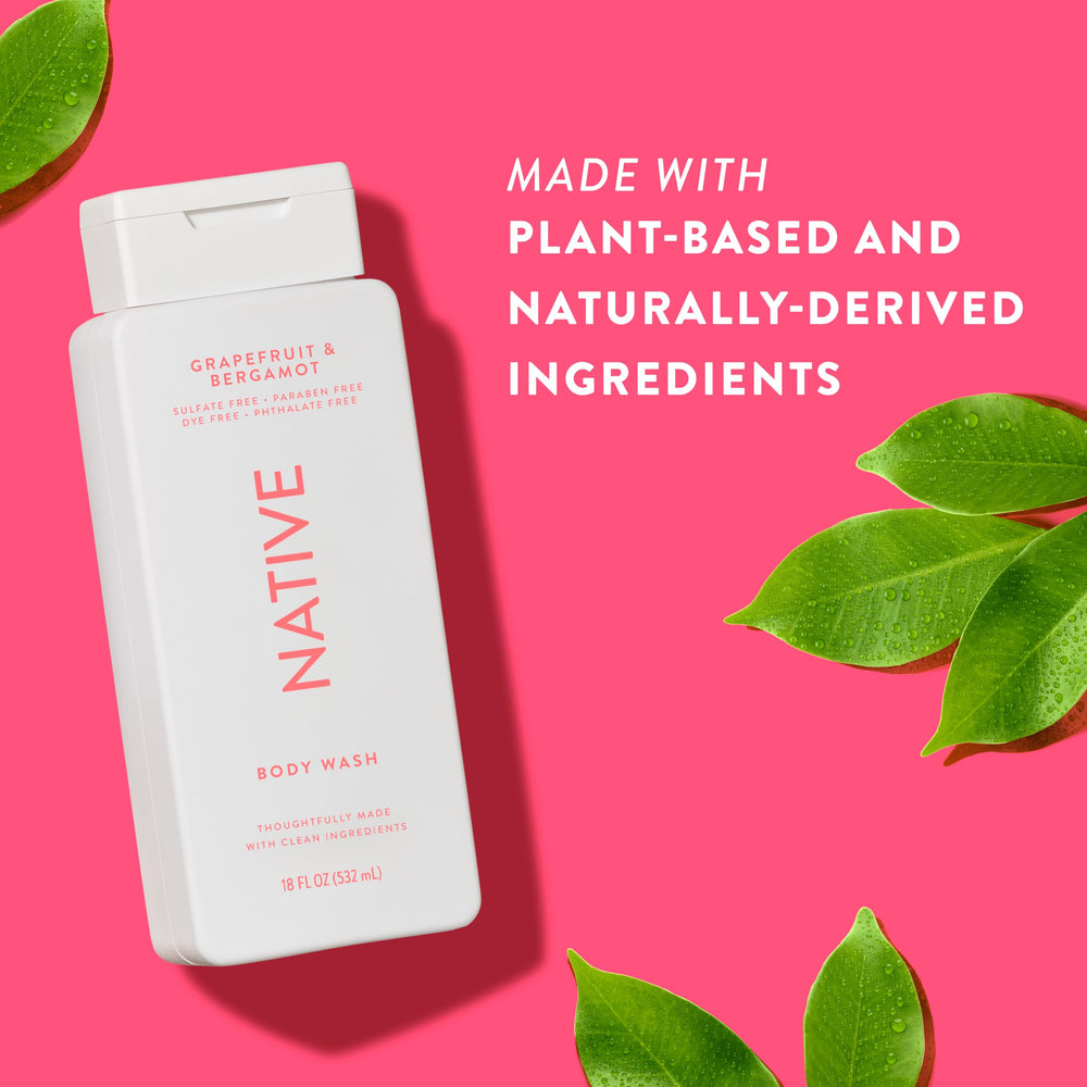 Native Body Wash sulfate-free formula communicates gentle cleansing