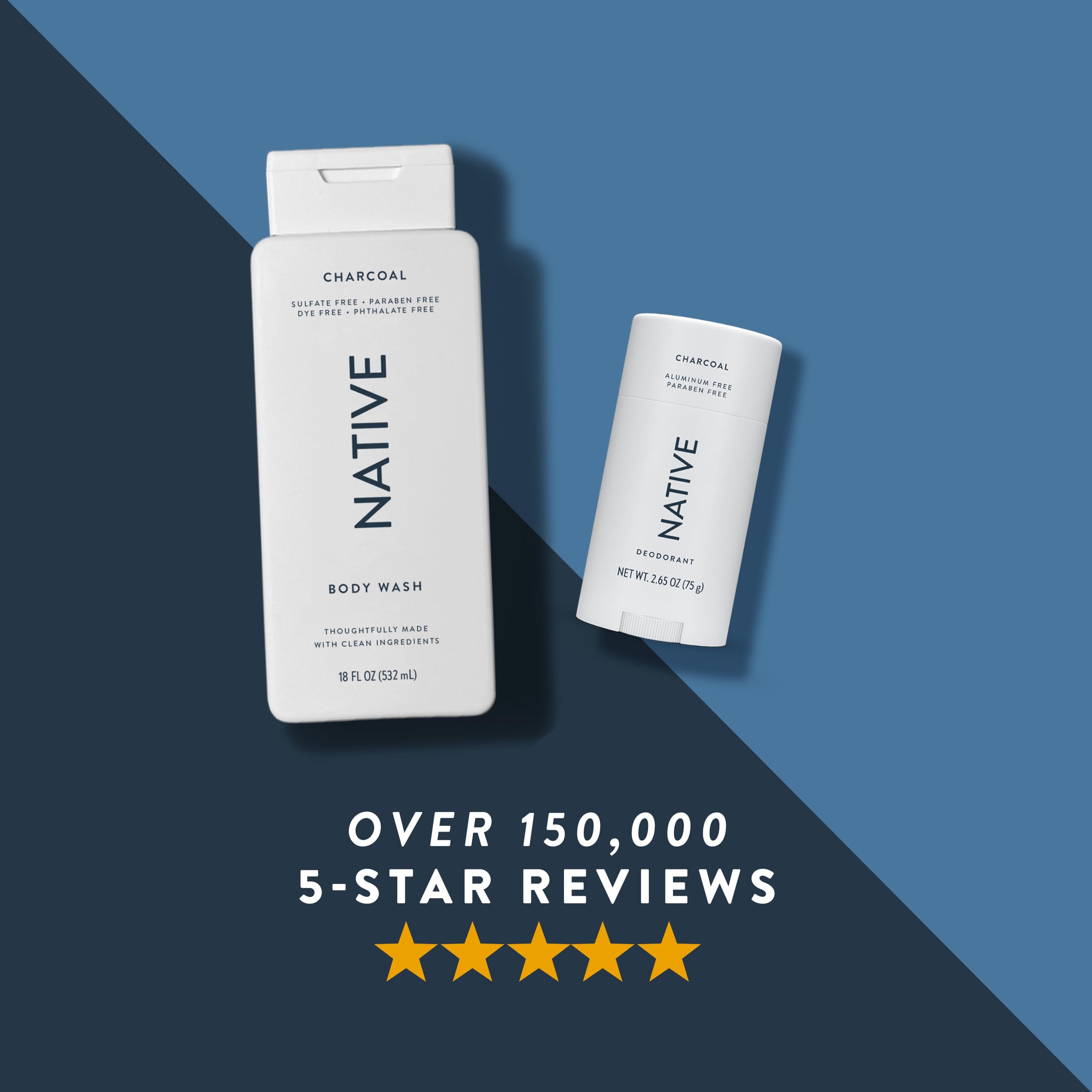 Native Deodorant label emphasizes natural fragrances and phthalate-free promise