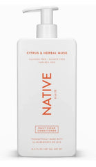 Native Citrus Herbal Musk Conditioner bottle emphasizes gentle hydration for manageable detangling.
