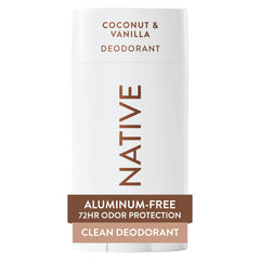 Native front packaging showing coconut vanilla scent and stick size convenience