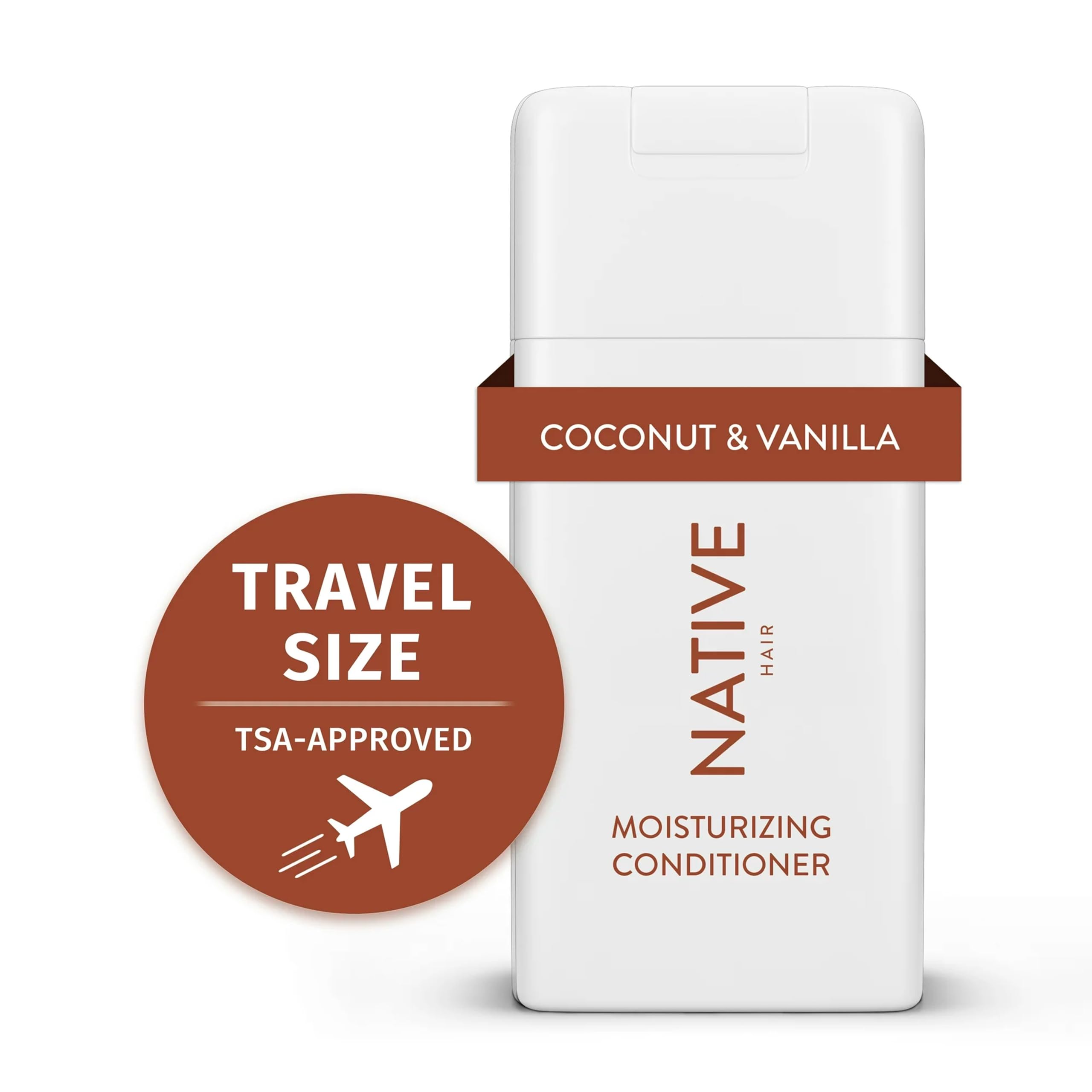 Native Coconut & Vanilla Mini shampoo cap sealing freshness for on-the-go care