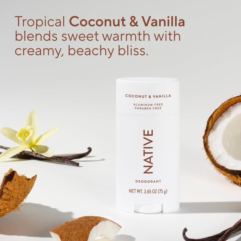 Native deodorant held in hand illustrating size and travel-friendly benefit