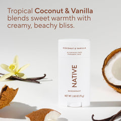 Native deodorant held in hand illustrating size and travel-friendly benefit