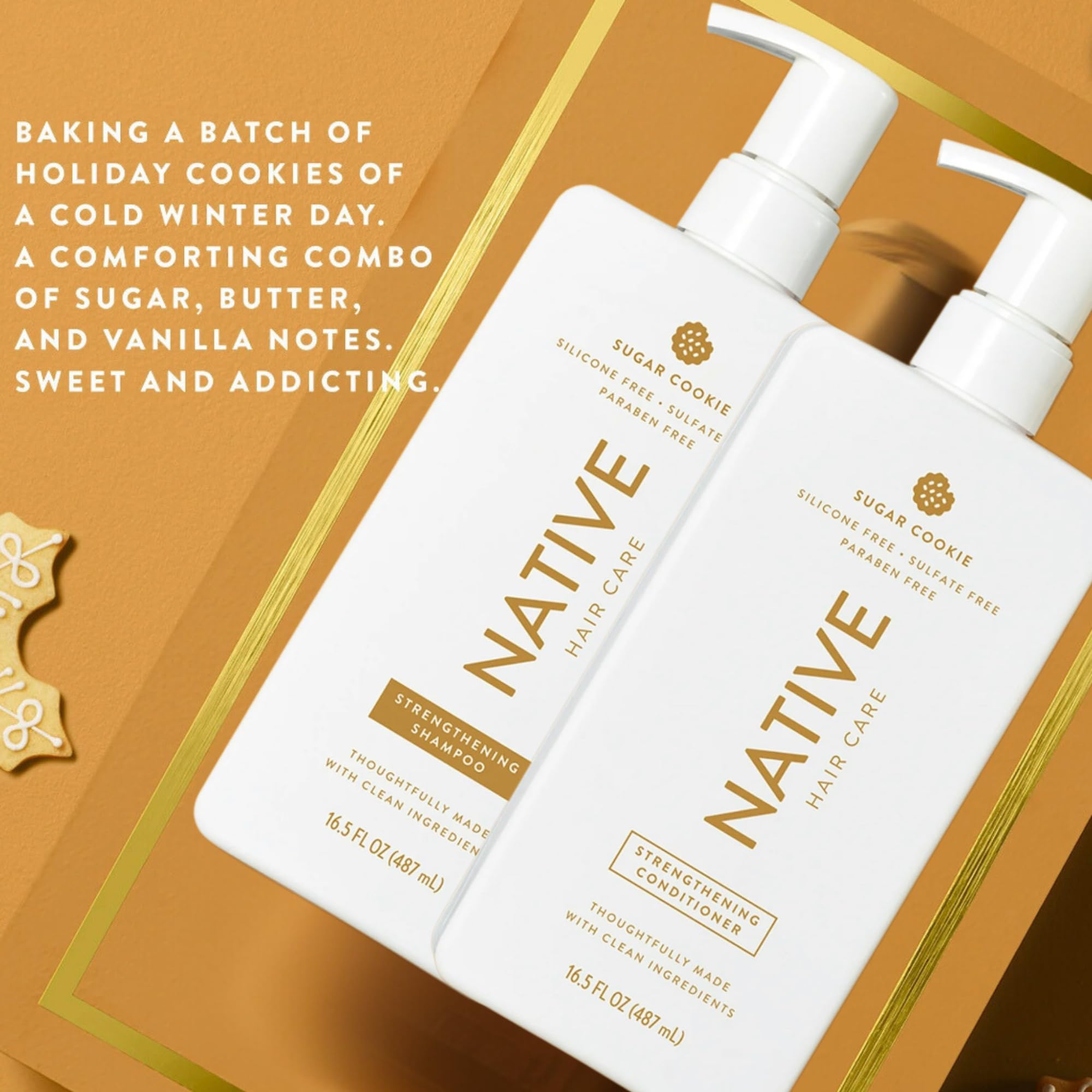 Native Sugar Cookie conditioner label front emphasizes limited edition details.