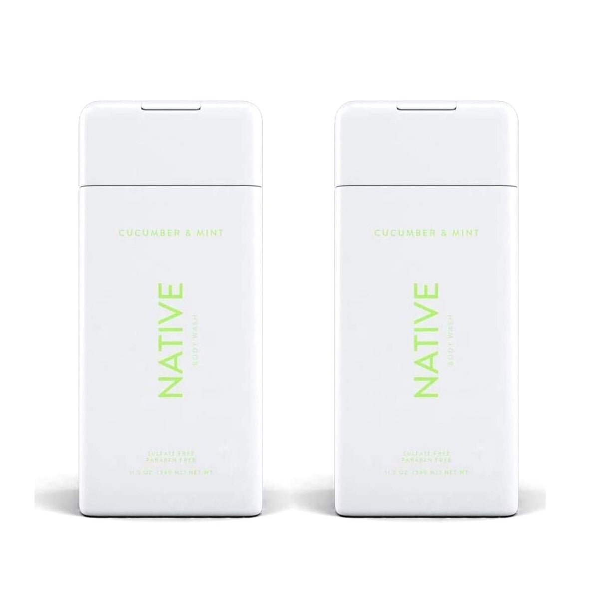 Native Cucumber and Mint Body Wash bottles ready for a refreshing daily cleanse