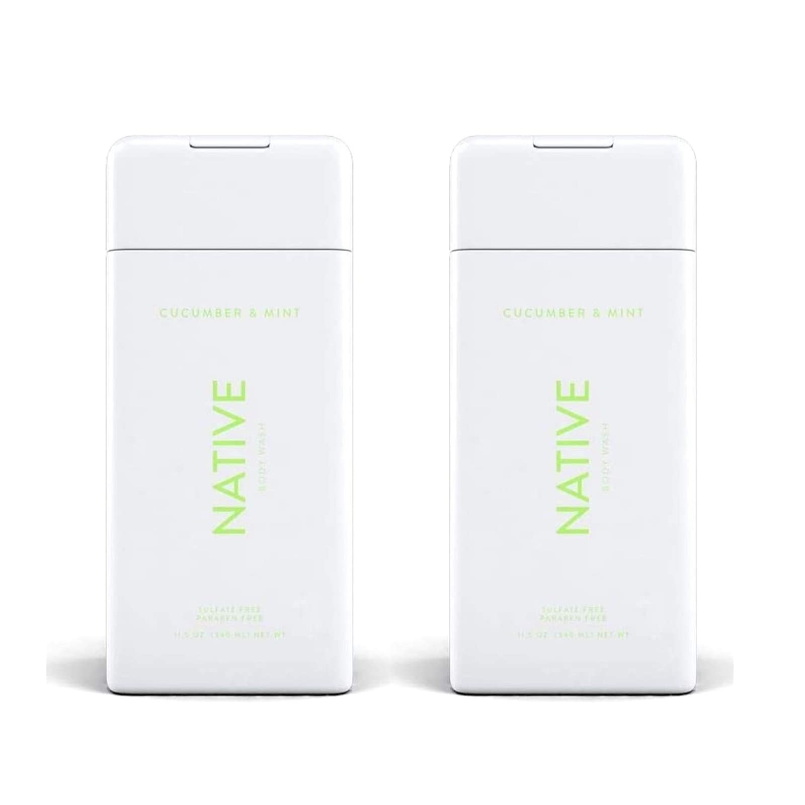 Native Cucumber and Mint Body Wash lather close-up shows rich foam