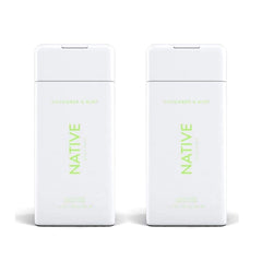 Native Cucumber and Mint Body Wash lather close-up shows rich foam