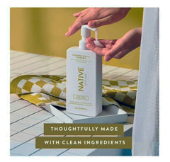 Native Curl Care ingredient list close-up showcases clean simple ingredients