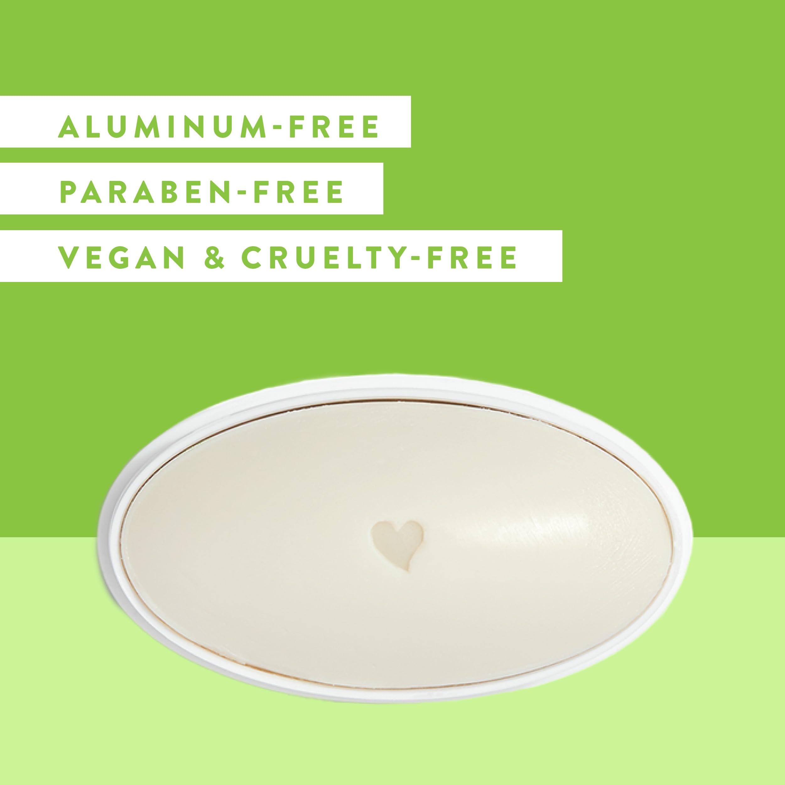 Native aluminum-free closeup highlights clean formula without aluminum salts