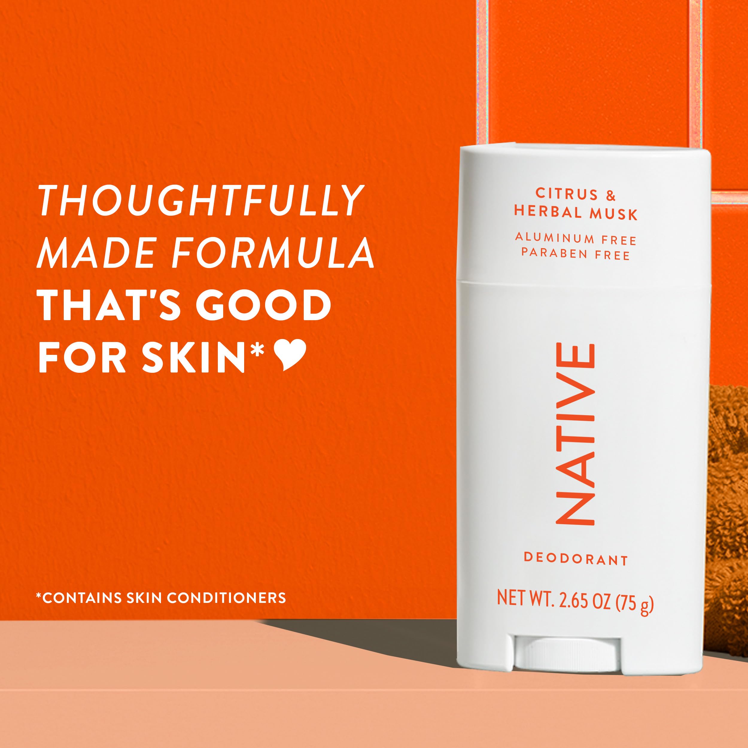 Native Deodorant application glide shot demonstrates smooth, comfortable use