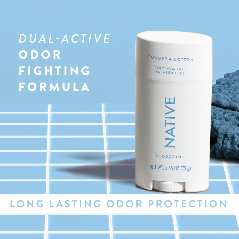 Native Deodorant application swipe demonstrates smooth glide without residue.