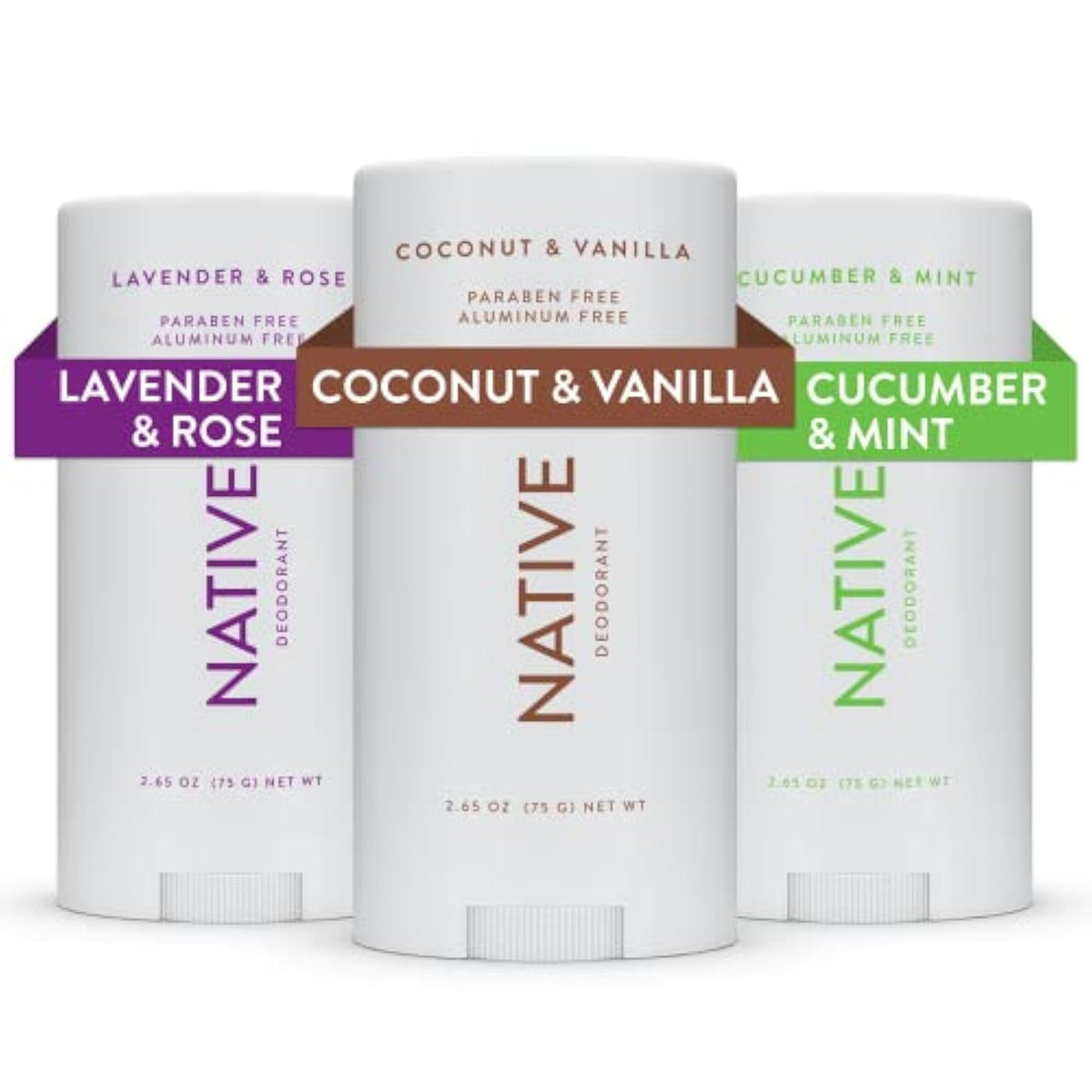 Native Classic 3-pack packshot shows long-lasting freshness for all-day use.