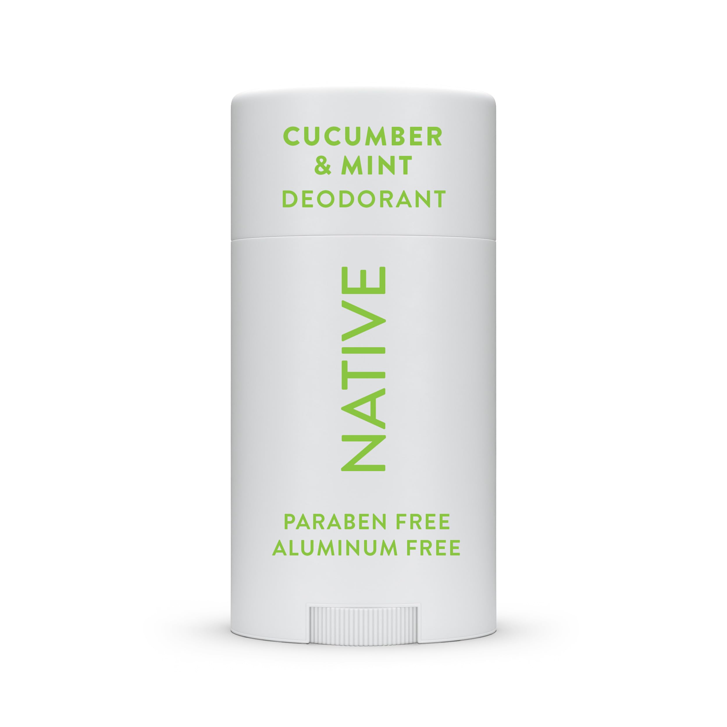 Native deodorant cucumber mint stick application showcases refreshing scent and smooth glide