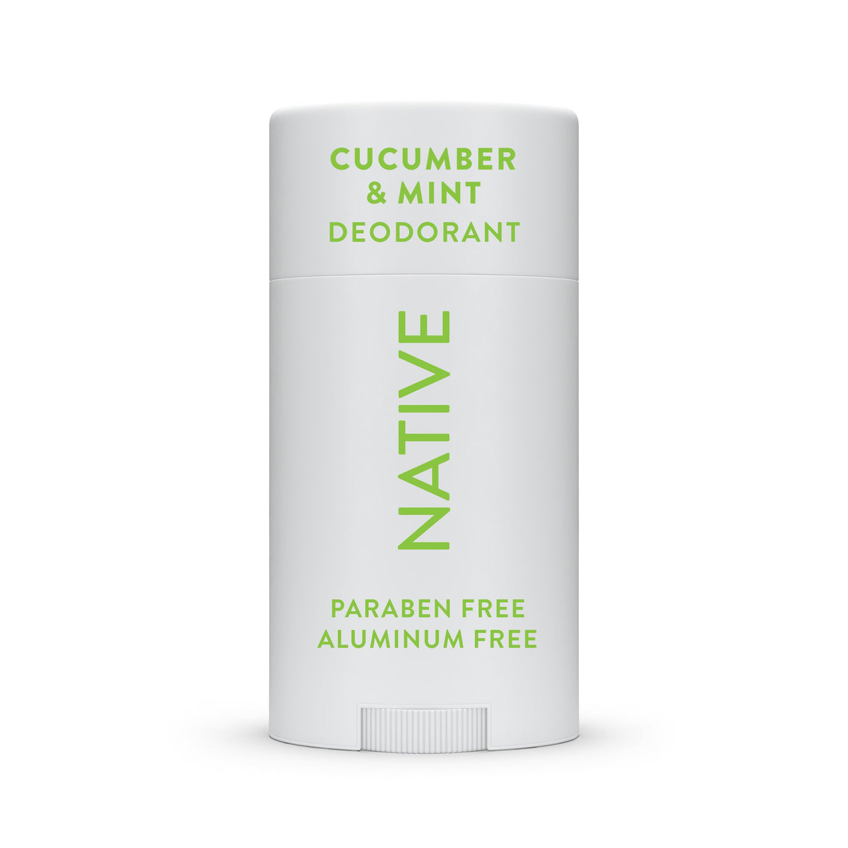 Native deodorant cucumber mint stick application showcases refreshing scent and smooth glide