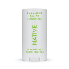 Native deodorant cucumber mint stick application showcases refreshing scent and smooth glide