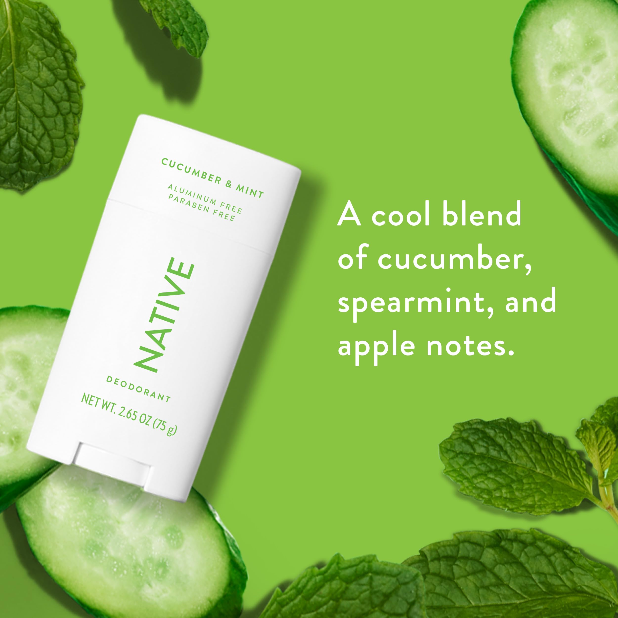 Native packaging display shows compact deodorant for daily carry