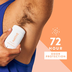 Native deodorant probiotics balance skin for gentle odor control.