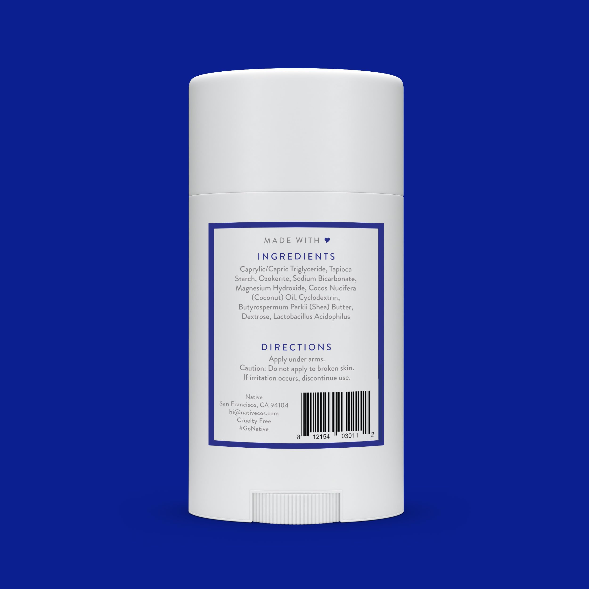 Native unscented back-label close-up—clear ingredients and usage tips.