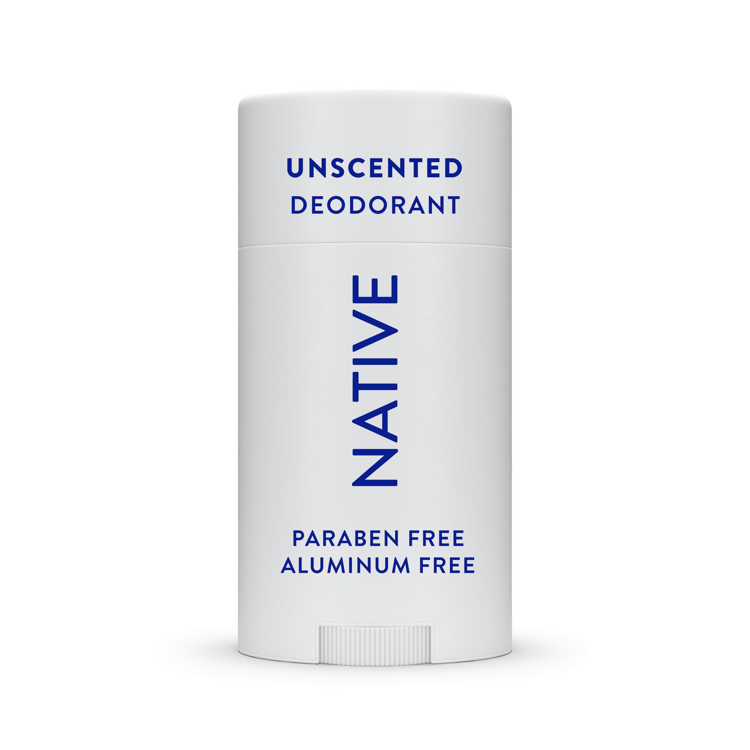 Native unscented deodorant bottle—aluminum-free protection for all-day odor control.