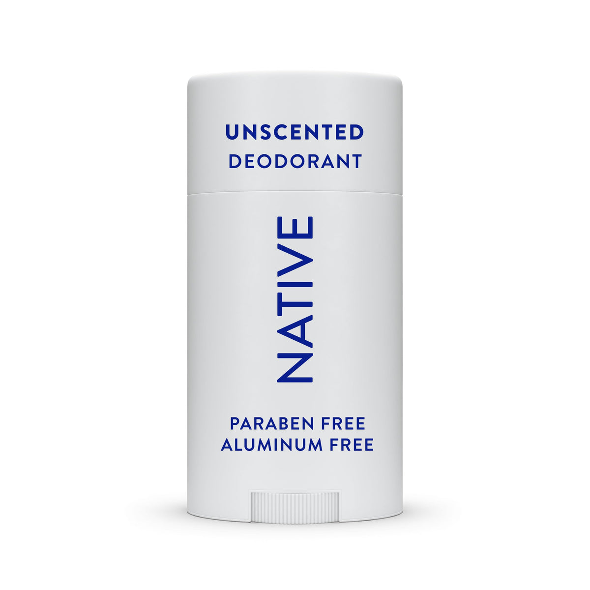 Native unscented deodorant bottle—aluminum-free protection for all-day odor control.