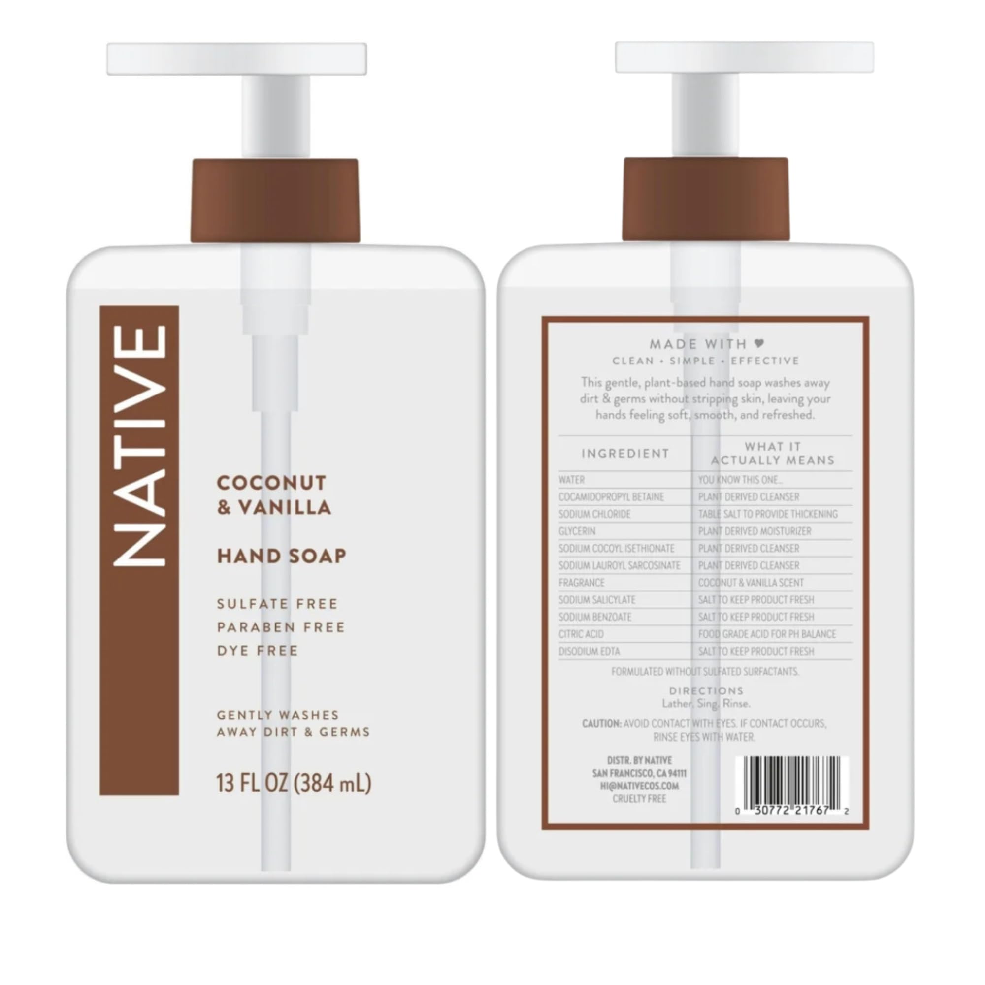 Native Hand Soap Set kitchen-sink display with clean ingredients for everyday use