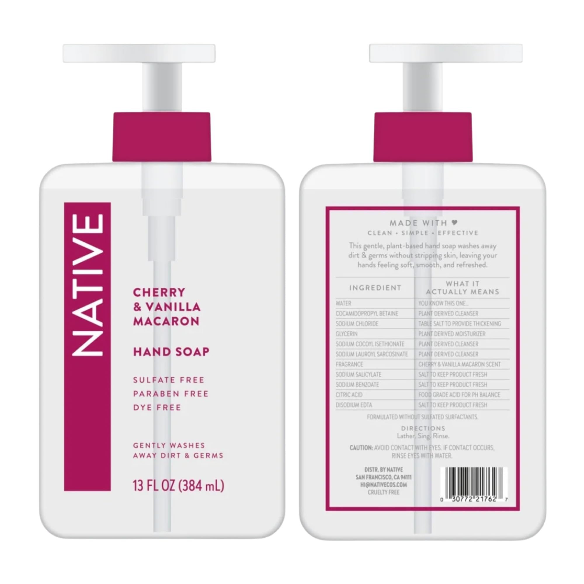 Native Hand Soap Set texture-closeup bubbles illustrating sulfate-free formula