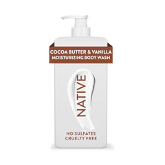Native Moisturizing Body Wash bottle on shelf signaling daily hydration
