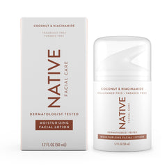 Native moisturizing daily facial moisturizer bottle delivering lightweight hydration