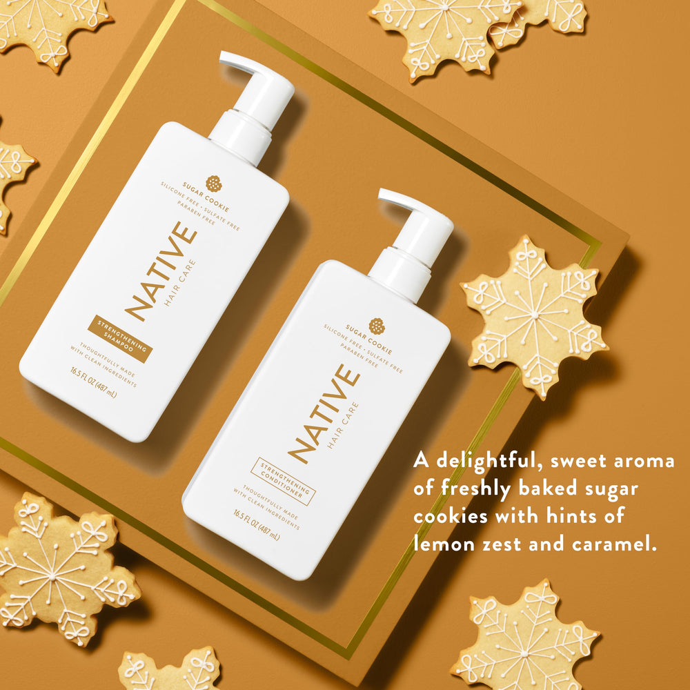 Native Sugar Cookie packaging display featuring the sulfate-free 2-pack