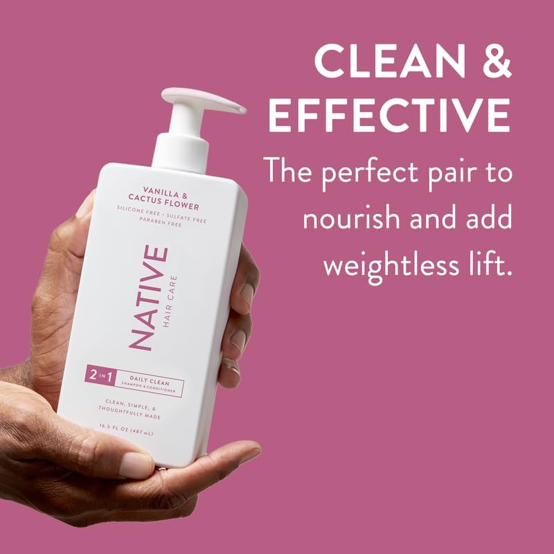 Native Vanilla & Cactus Flower label closeup shows natural ingredients and soothing aroma