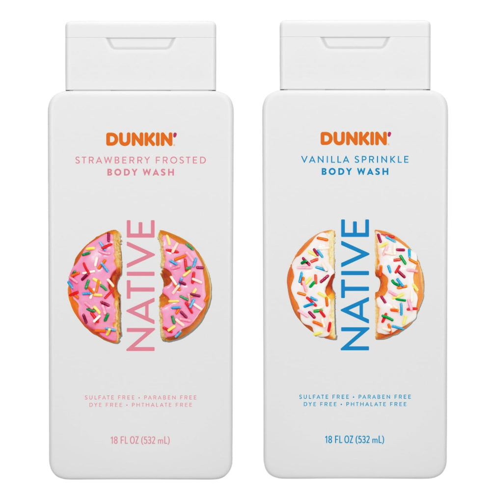 Native Vanilla Sprinkle bottle pour showcases rich foam for a refreshing morning cleanse.