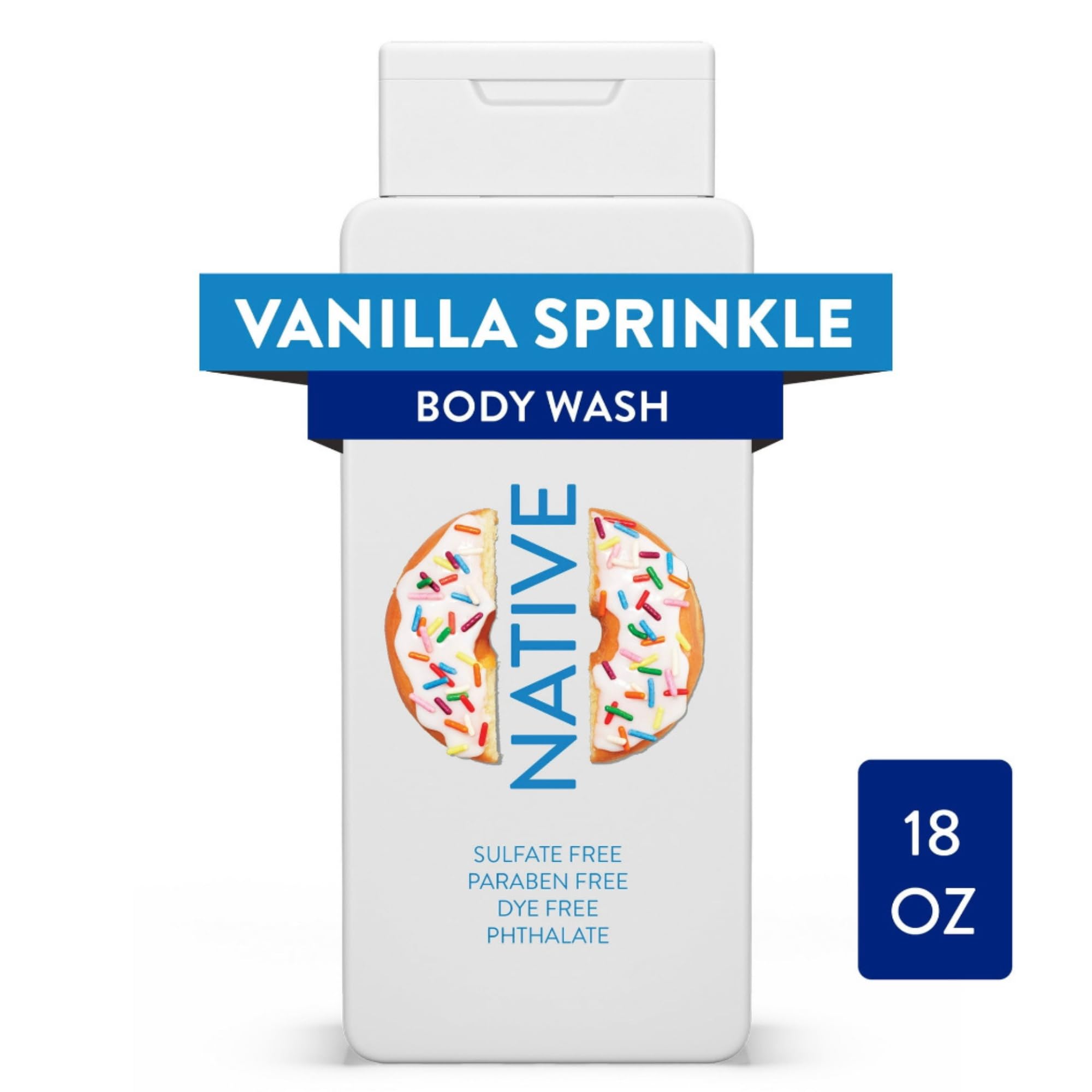 Native Vanilla Sprinkle lather closeup highlights creamy texture and moisturizing feel.