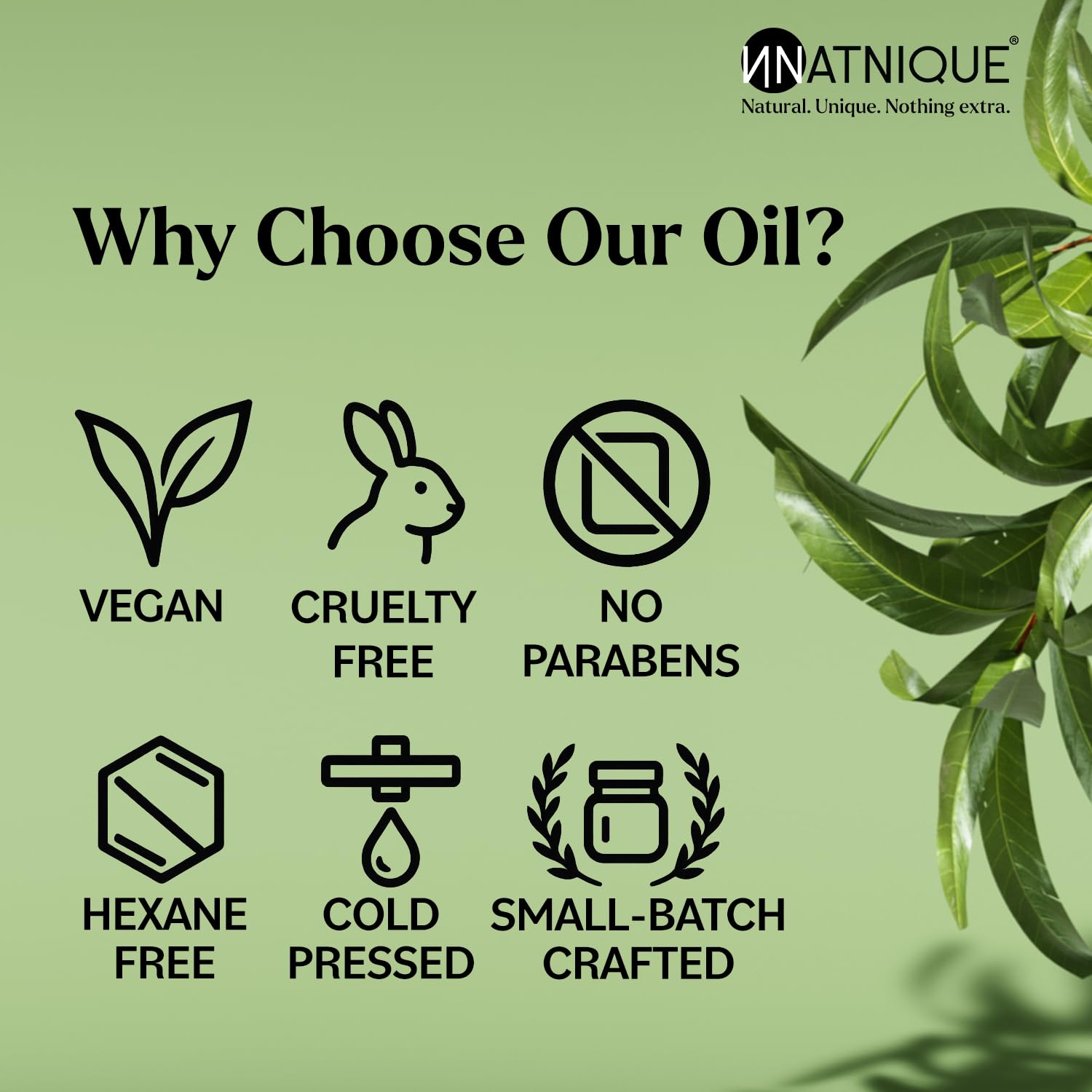 Natnique rosemary castor oil organic certification on packaging