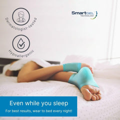 NatraCure vitamin-enriched heel sleeves with Vitamin E for softer skin.