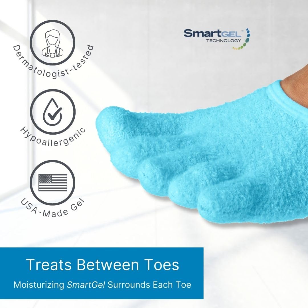 NatraCure At-home spa pedicure socks for nourishing foot care.
