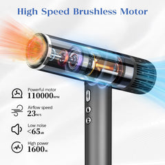 Natrial Ionic dryer with diffuser attachment enhances curly hair with even drying.