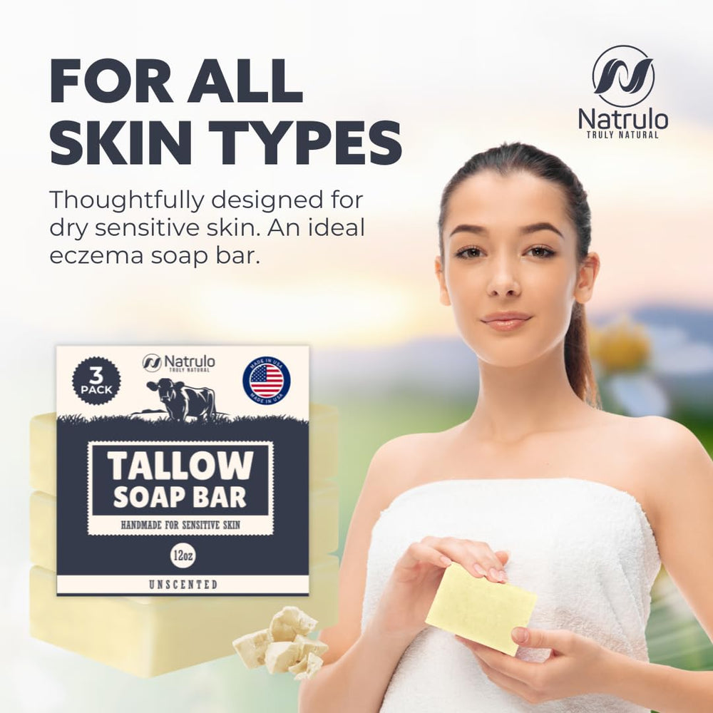 Natrulo Beef Tallow Soap Bar handmade small batches show craft and care.