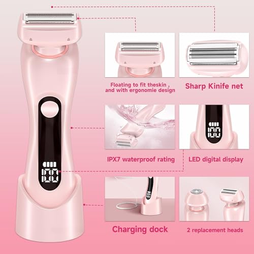NaTuGi IPX7 waterproof shaver for wet or dry use in shower or bath.