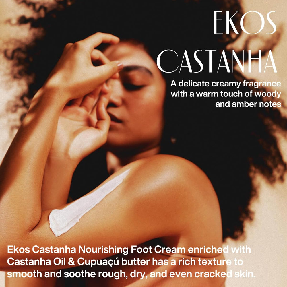Natura Castanha oil close-up highlights essential fatty acids for nourished skin.
