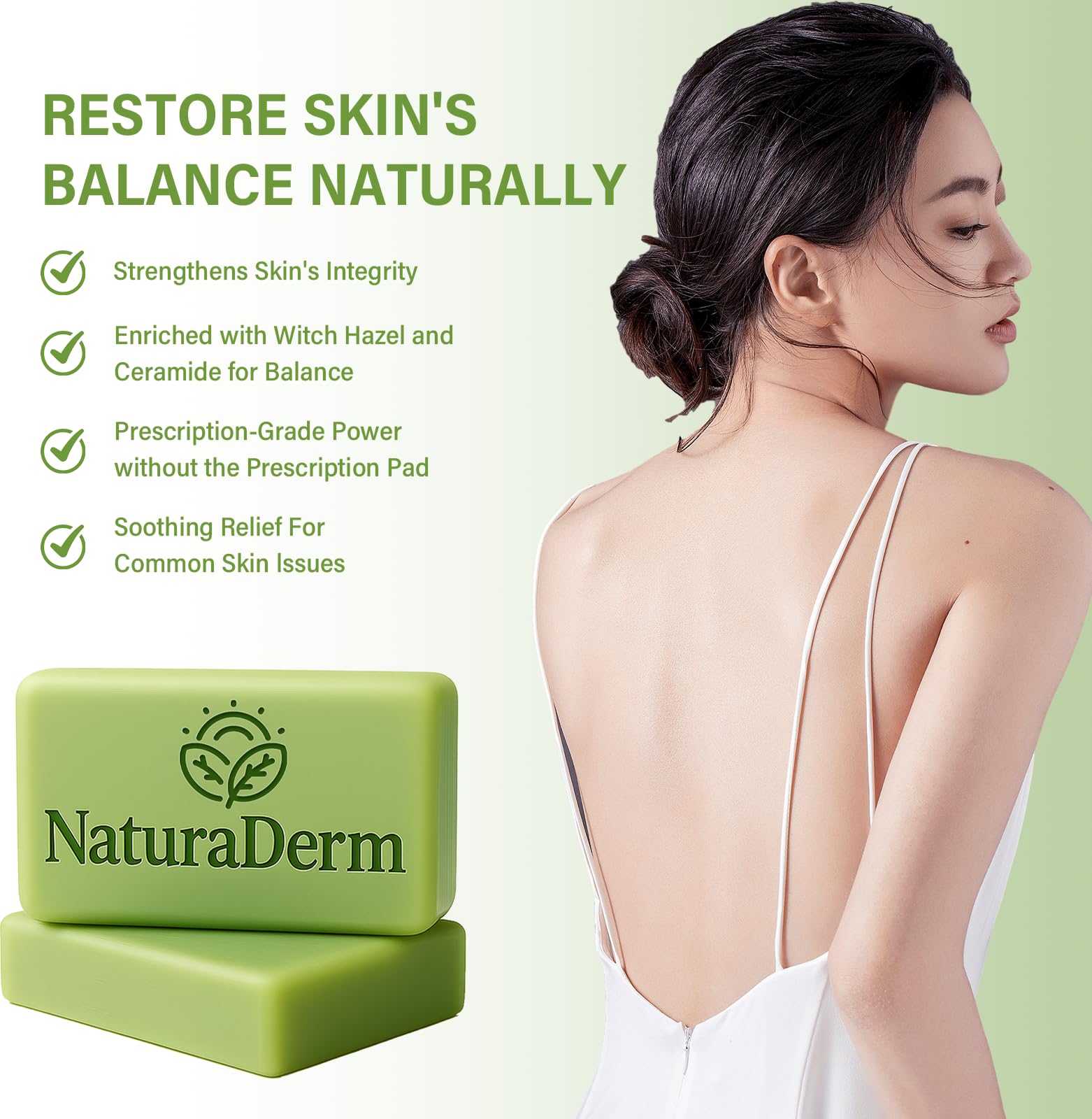 Natura Derm Tea Tree Soap foamy lather demonstrates gentle cleansing and oil control.