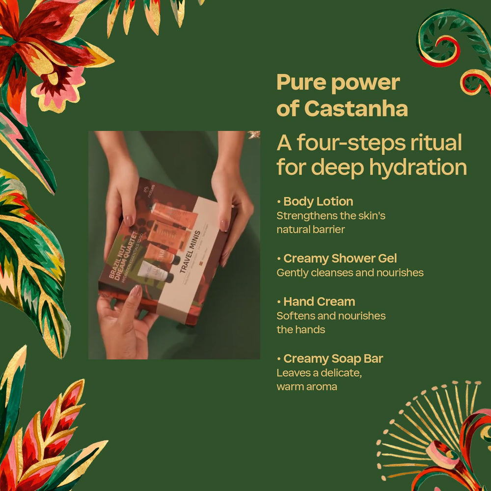 Natura Eco-friendly sourcing highlights rainforest ingredients from the Amazon.