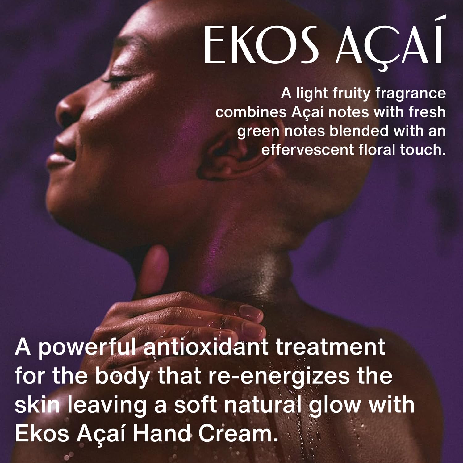 Natura Ekos Açaí Hand Cream texture close-up highlighting creamy absorption