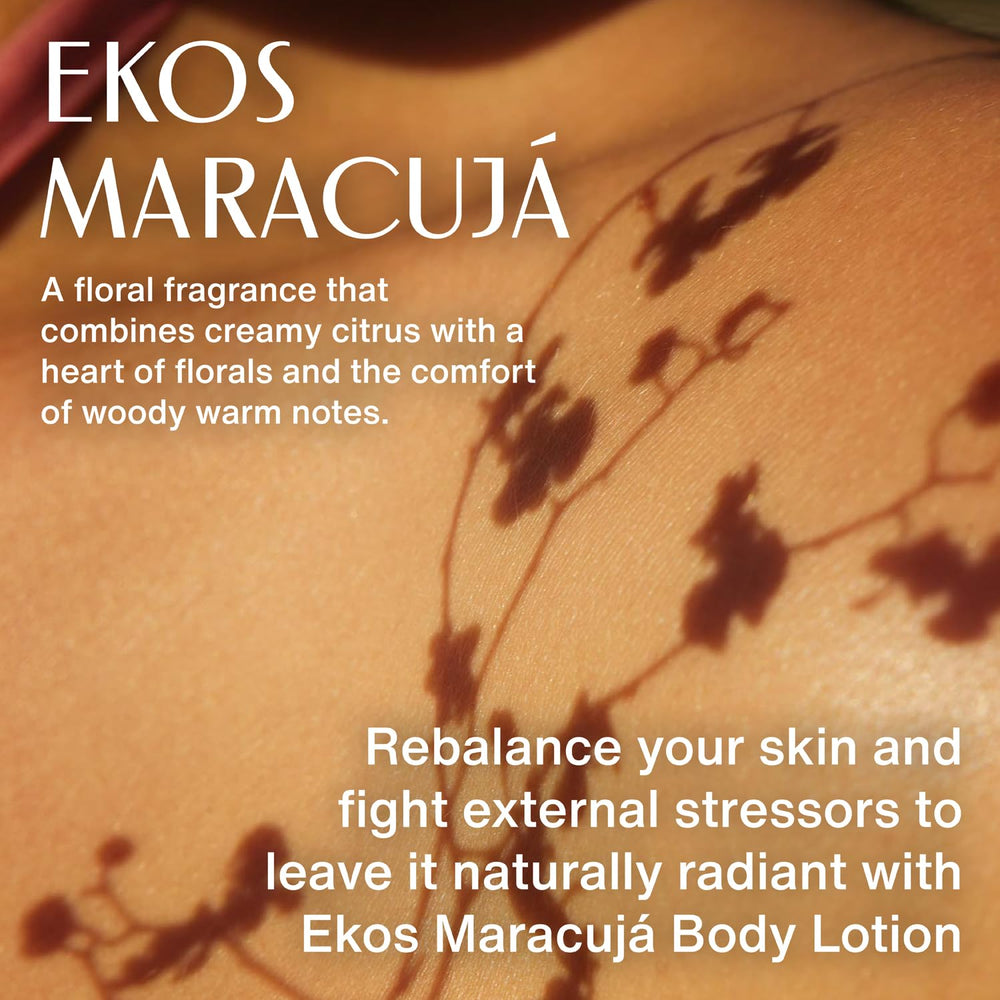 Natura Ekos Passion Fruit lotion hands-application demonstrates smooth, hydrated skin during daily routine