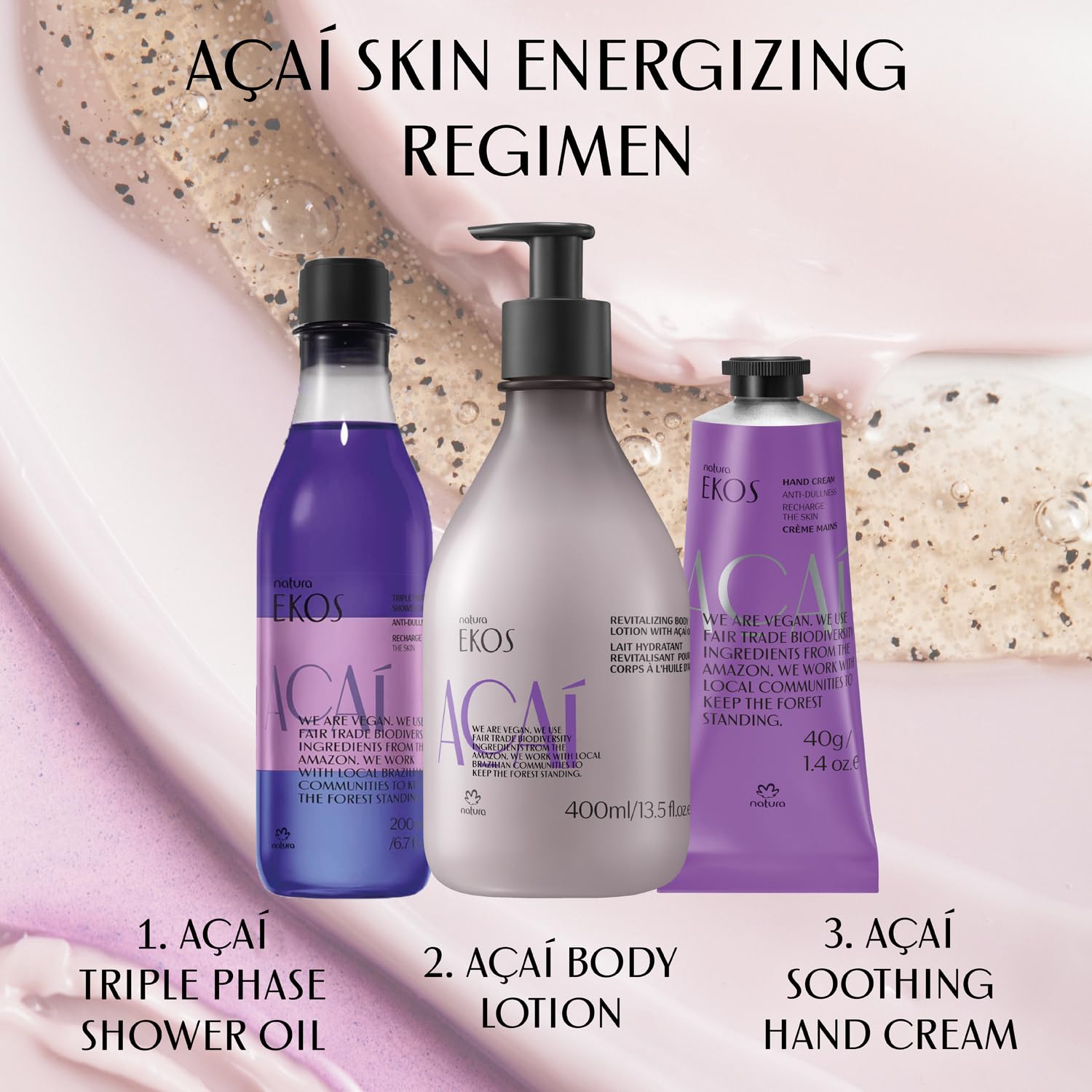 Natura Ekos vegan ethical label – cruelty-free and fair-trade skincare choice.