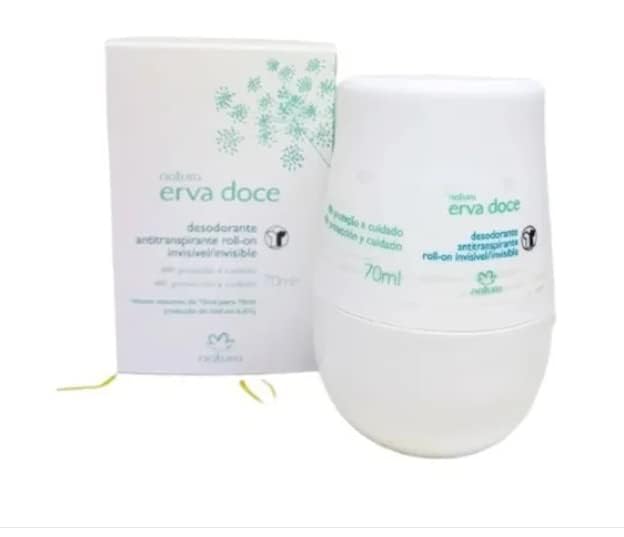 Natura Erva Doce roll-on being applied smoothly for potential odor control