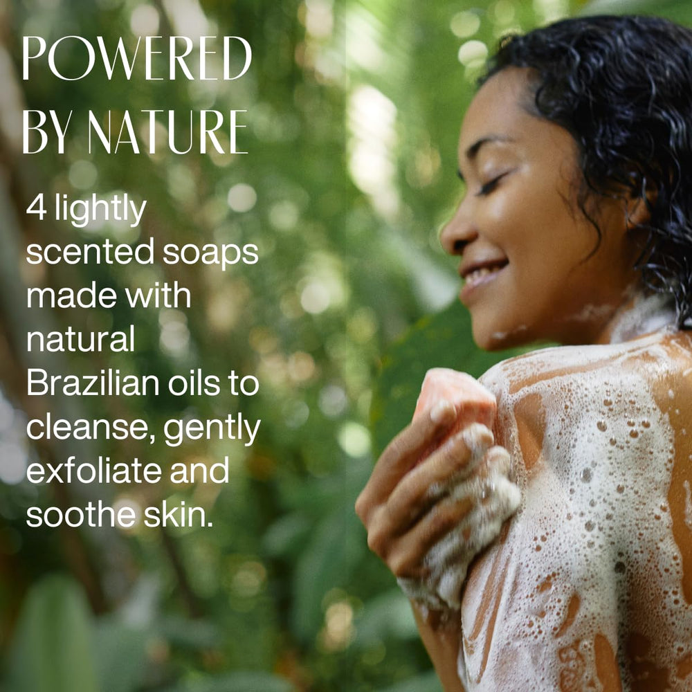 Natura Exfoliating Bar Soap Set Creamy lather action in shower