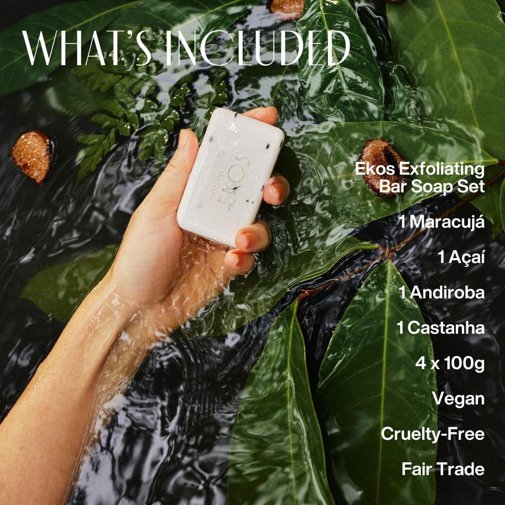 Natura Exfoliating Bar Soap Set Gift Box ready for gifting