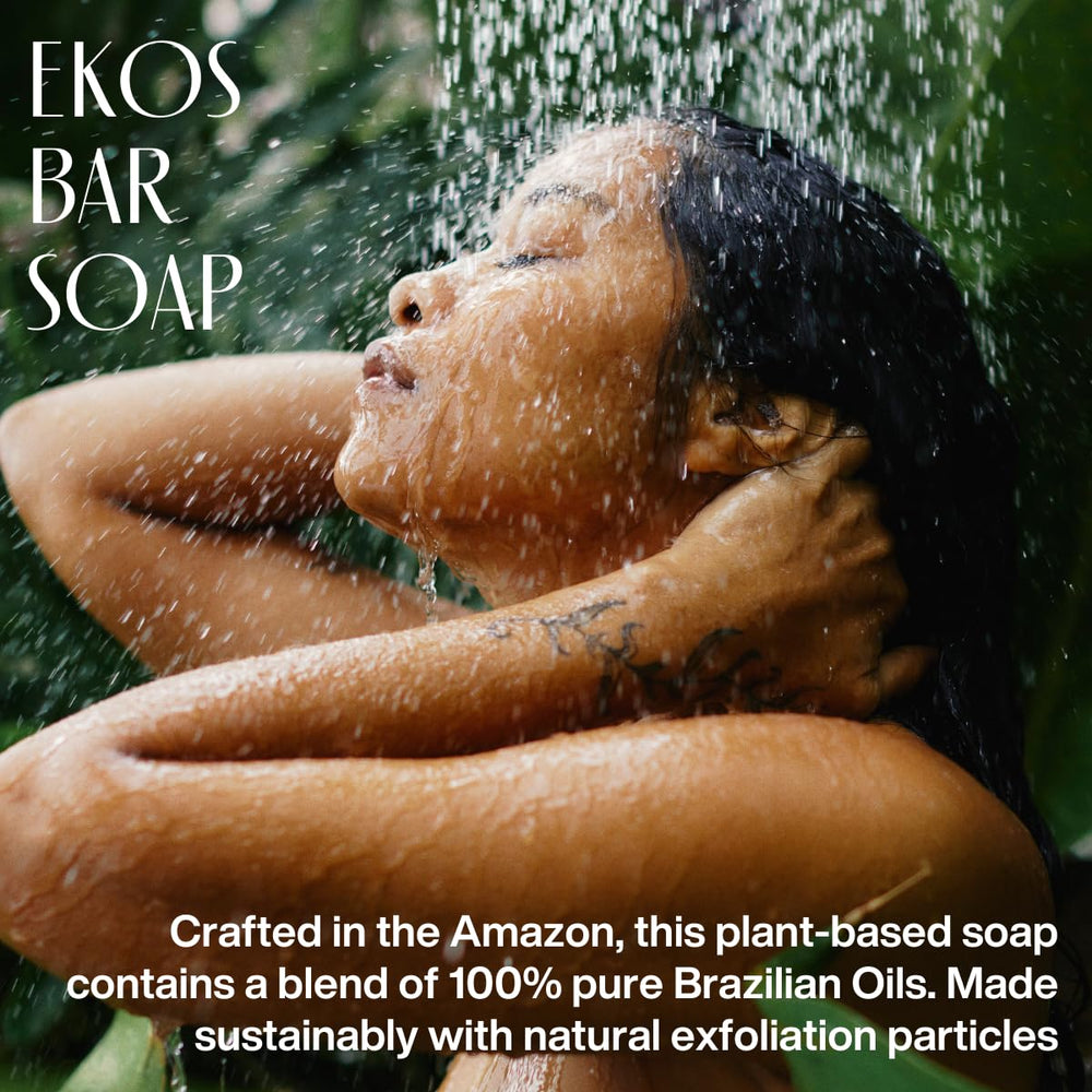 Natura Exfoliating Bar Soap Set Vegan Fair-Trade label on packaging