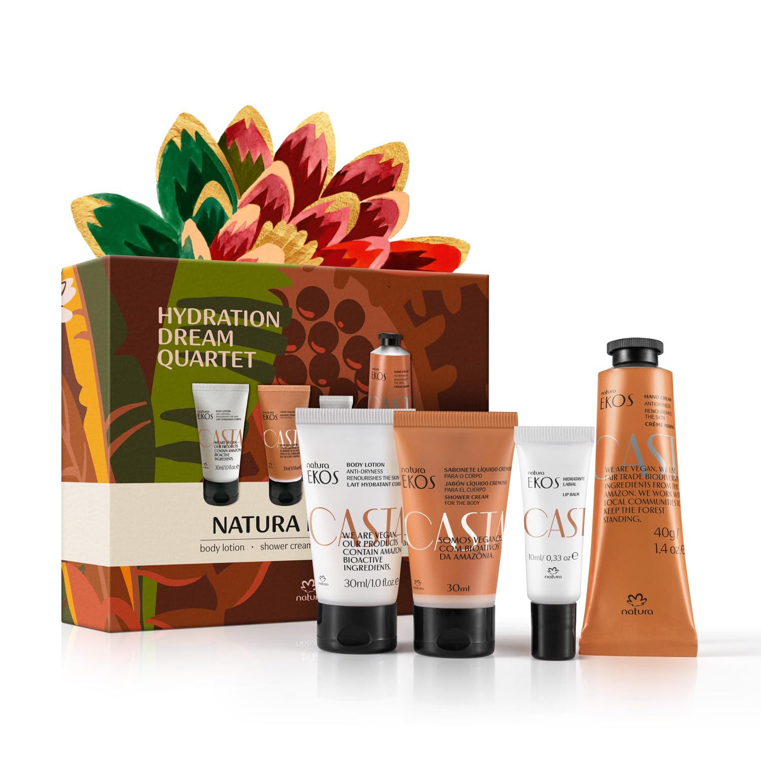 Natura Gift Box travel-size display shows a compact, gift-ready set.