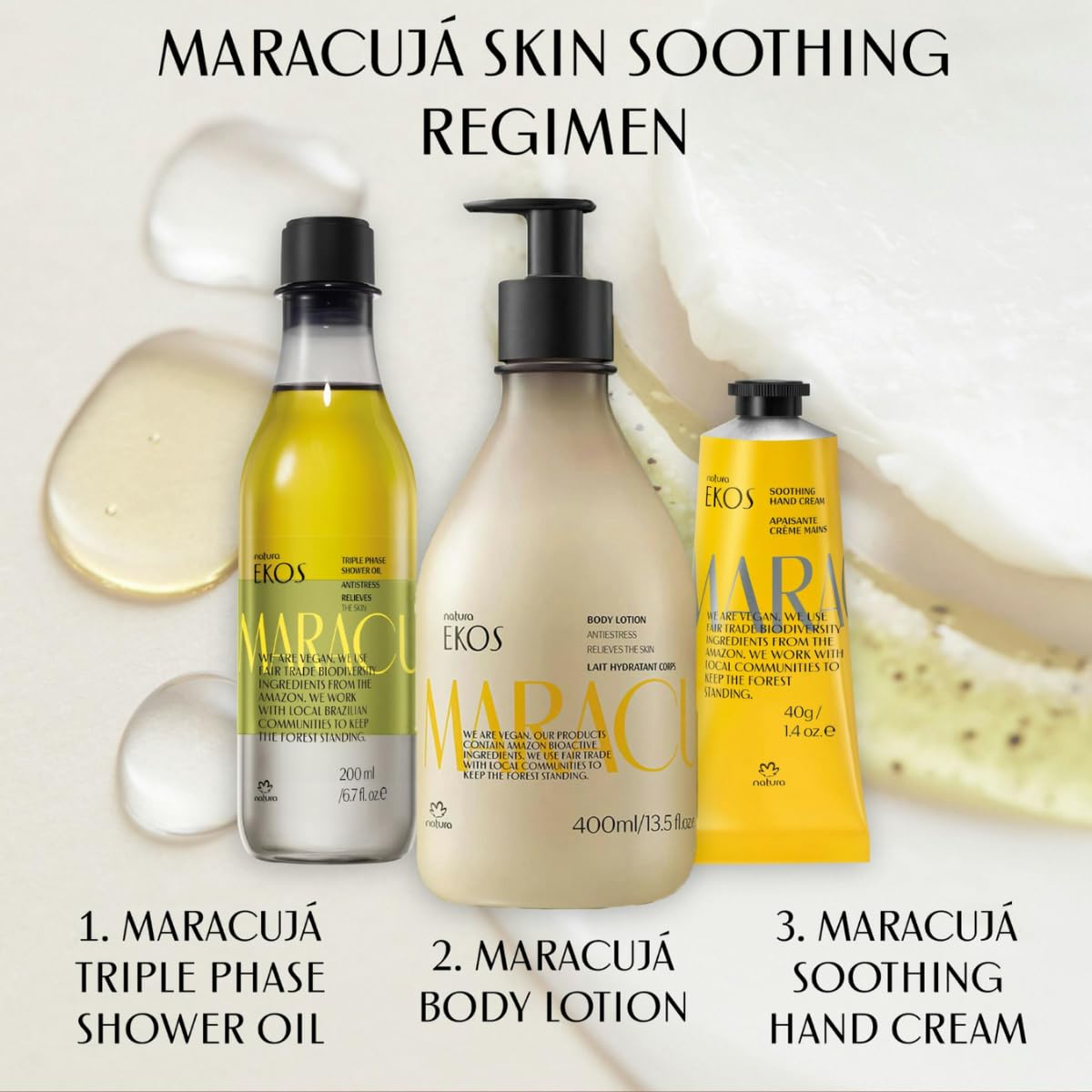 Natura Passion Fruit Hand Cream eco-friendly packaging in nature.